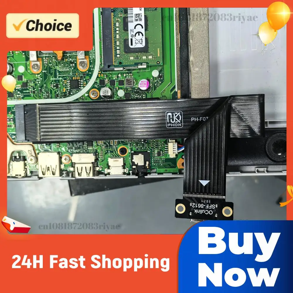 

Кабель-переходник M.2 на Oculink (гнездо) для внешней видеокарты ноутбука, удлинительный кабель для стабильной передачи данных в игровых ПК