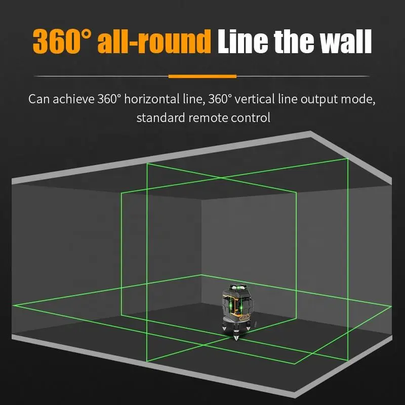 New High-precision Strong Light 12 Line Laser Level 4D Green Beam Laser Level Self Leveling For Niveau Laser