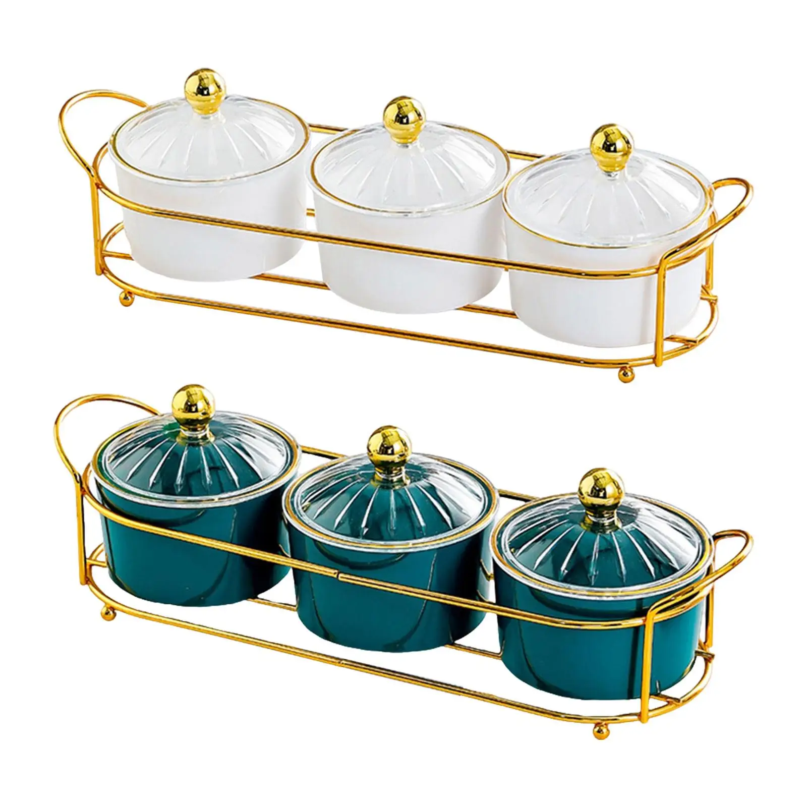 

Fruit Serving Dish Set with Divided Compartments for Snacks And Appetizers