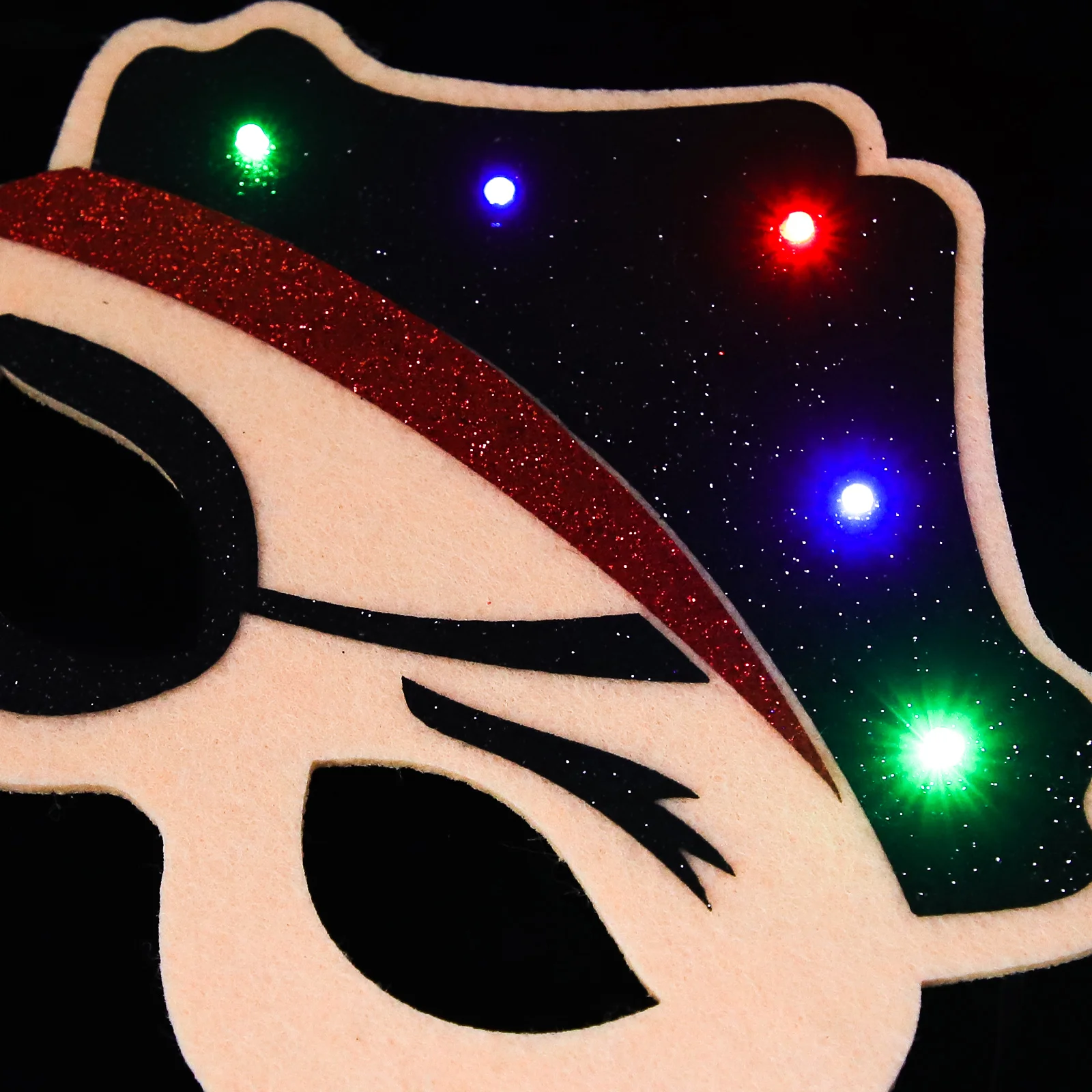 

2pcs Light Up Pirate Led Carnival Party Mask For Adults Women Halloween Photo Booth Props Funny Half Face Masquerade Mask