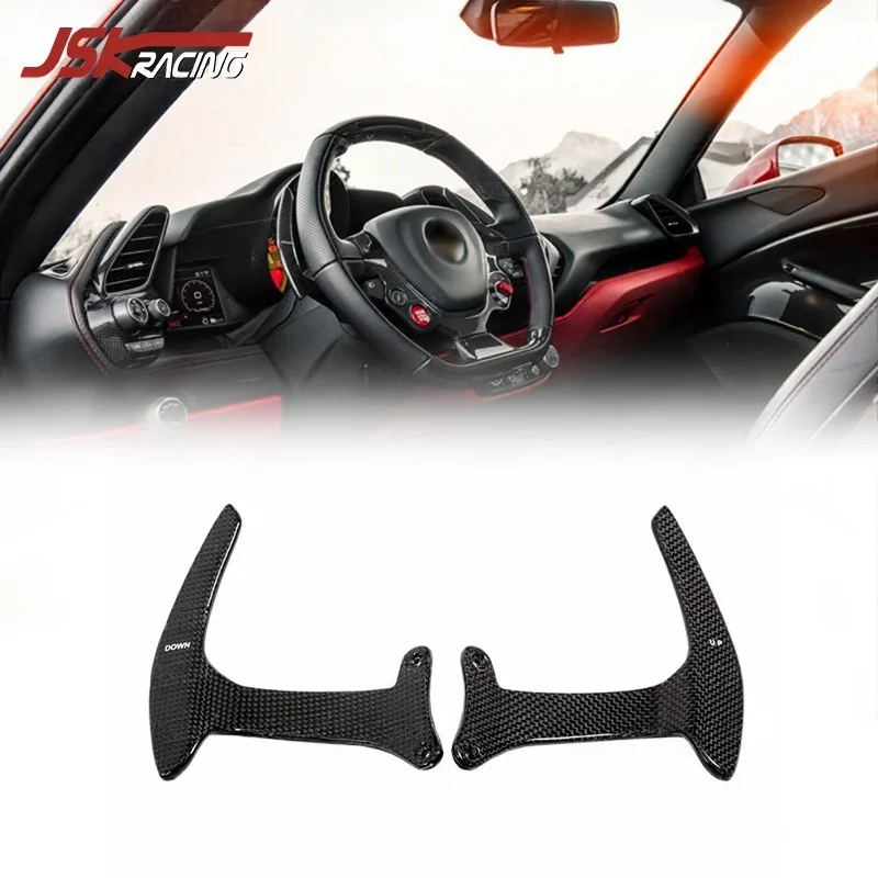 

Dry Carbon Fiber Shift Paddles For 2015-2016 488 GTB Spider (Plain Weave)