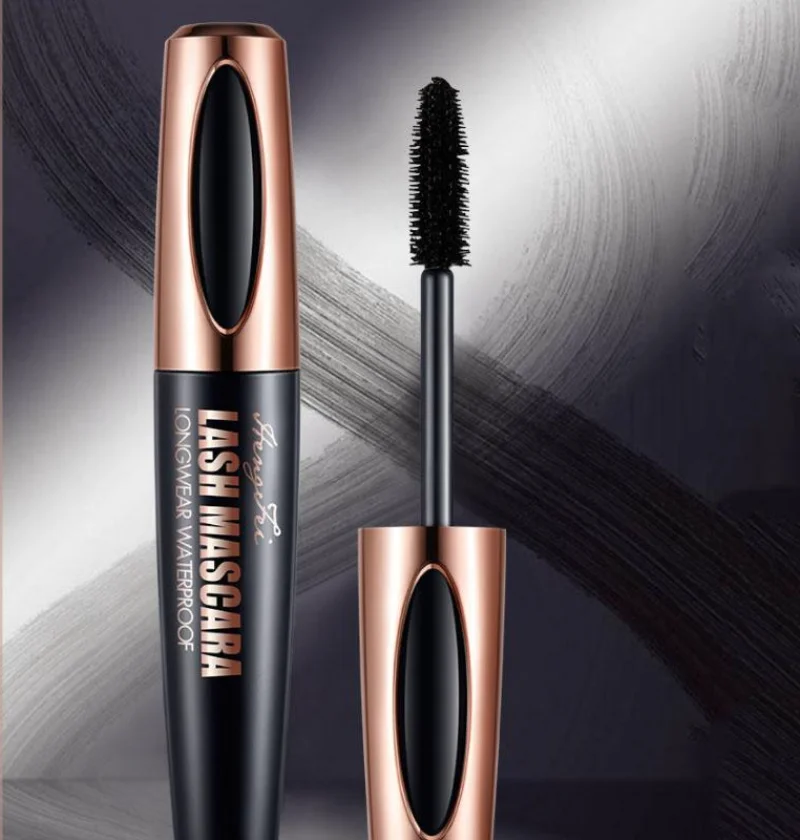 4d Fiber Eyelash Mascara Waterproof Thick Lengthening Mascara Curling Long Black Extension Persistent effect Without Smudging