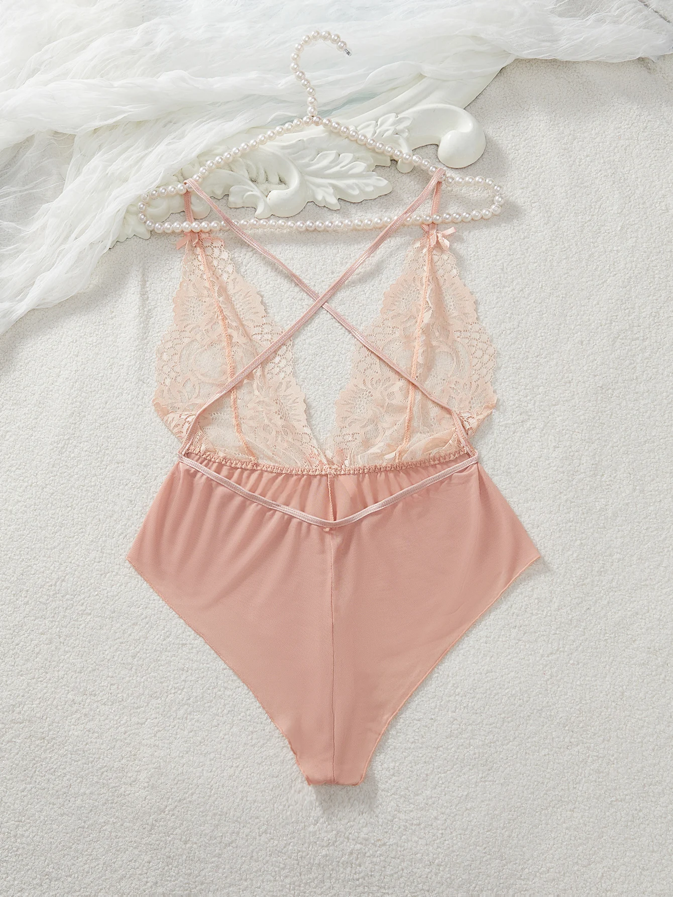 Lingerie sexy sans entrejambe pour femmes, sous-vêtements en dentelle, robe nuisette, soutien-gorge ouvert, corset rouge, costume de batterie de même, 7.0