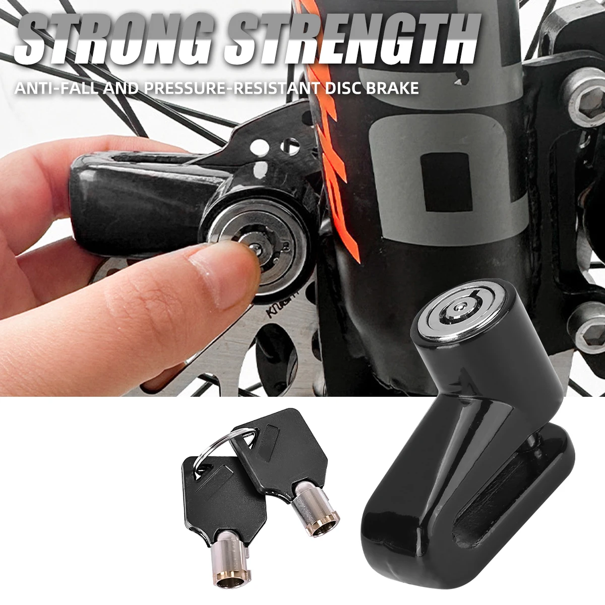 

Bicycle Wheel Disc Brake Lock with 2 Keys Alloy Safety Anti-theft Brake Disc Lock Padlock for Motorcycle Bike Scooter Kawasaki