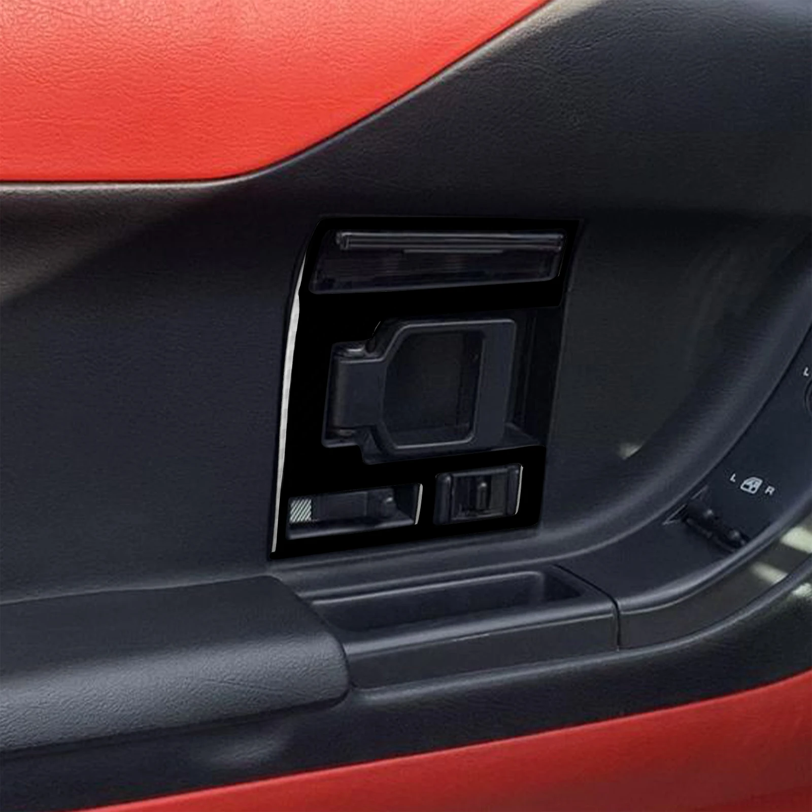 For Chevrolet Corvette C4 1990-1993 Piano Black Inner Door Lock Handle Switch Frame Panel Cover Trim Car Accessories Sticker