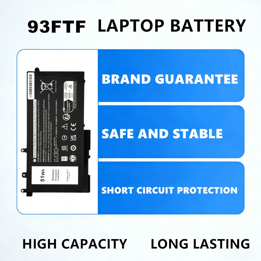 

93FTF Laptop Battery For Dell Latitude 5280 E5280 5288 E5288 5480 E5480 5488 E5488 5490 E5490 5491 E5491 5495 E5495 5580 E5580