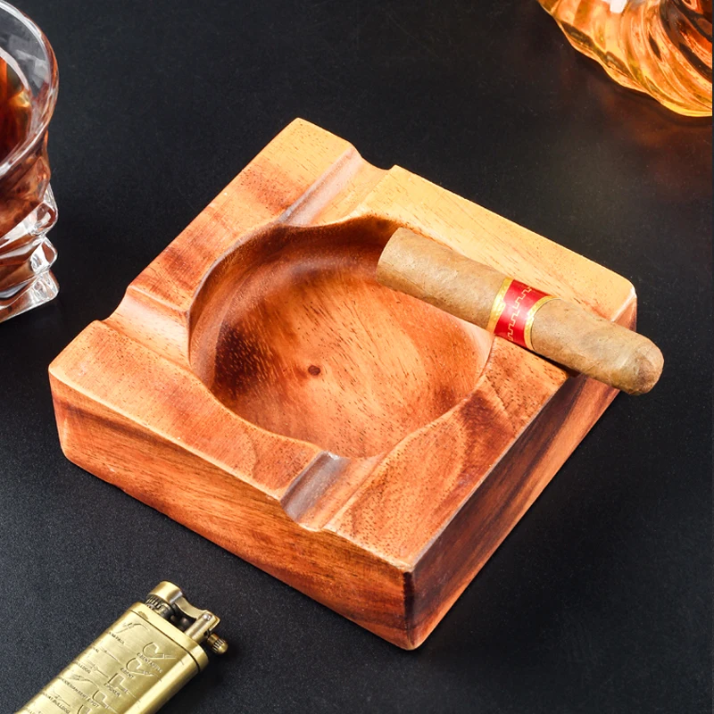 

Новая креативная деревянная пепельница для сигар, пепельница для офиса и дома, держатель для стола, деревянная пепельница для сигар