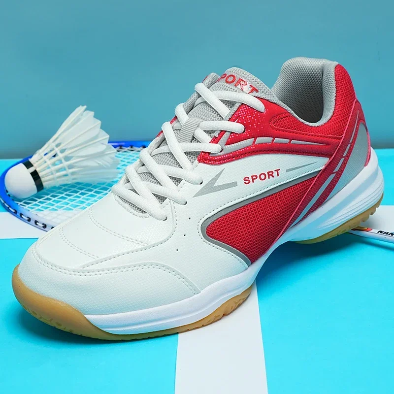 Nowe antypoślizgowe męskie buty do badmintona lekkie, oddychające kryty sportowe trampki treningowe siatkówka tenis para buty sportowe