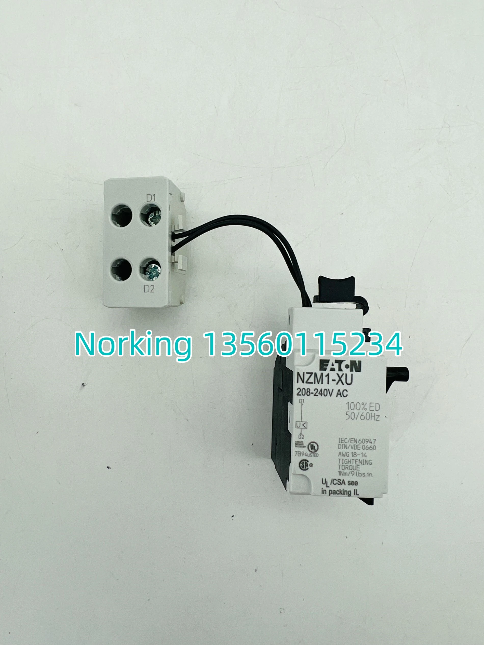 

EATON Eaton Muller, plastic case switch under-voltage trip NZM1-XU208-240V AC coil new in stock