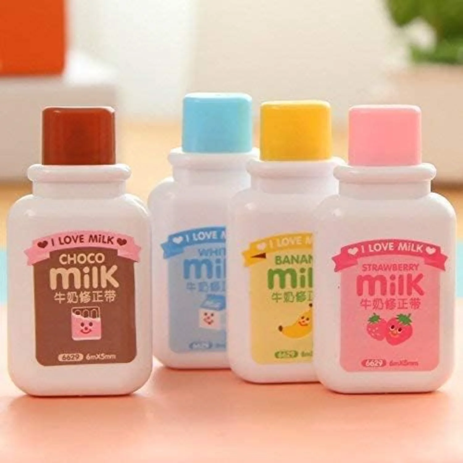 

4PCS Milk Bottle Style Correction Tape