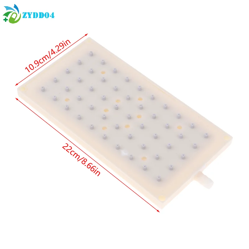 ●ABS 22X10.9cm Rectangular Shower 10mm Intubation Type Interface Shower Head 5 * 10 Hole Top Spray Shower Head Accessories