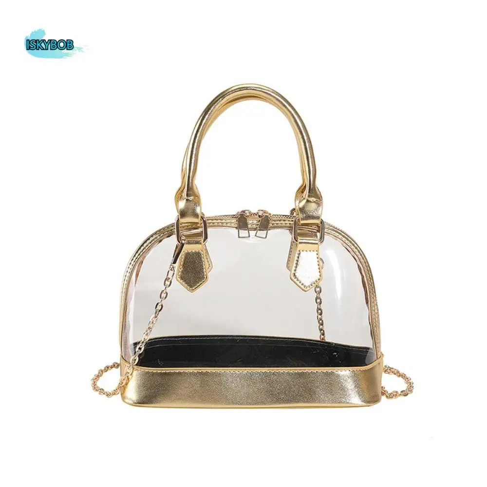 

Elegant Transparent Jelly Handbag Candy Color Shell Shape Crossbody Shoulder Bag Large Capacity Korean Style