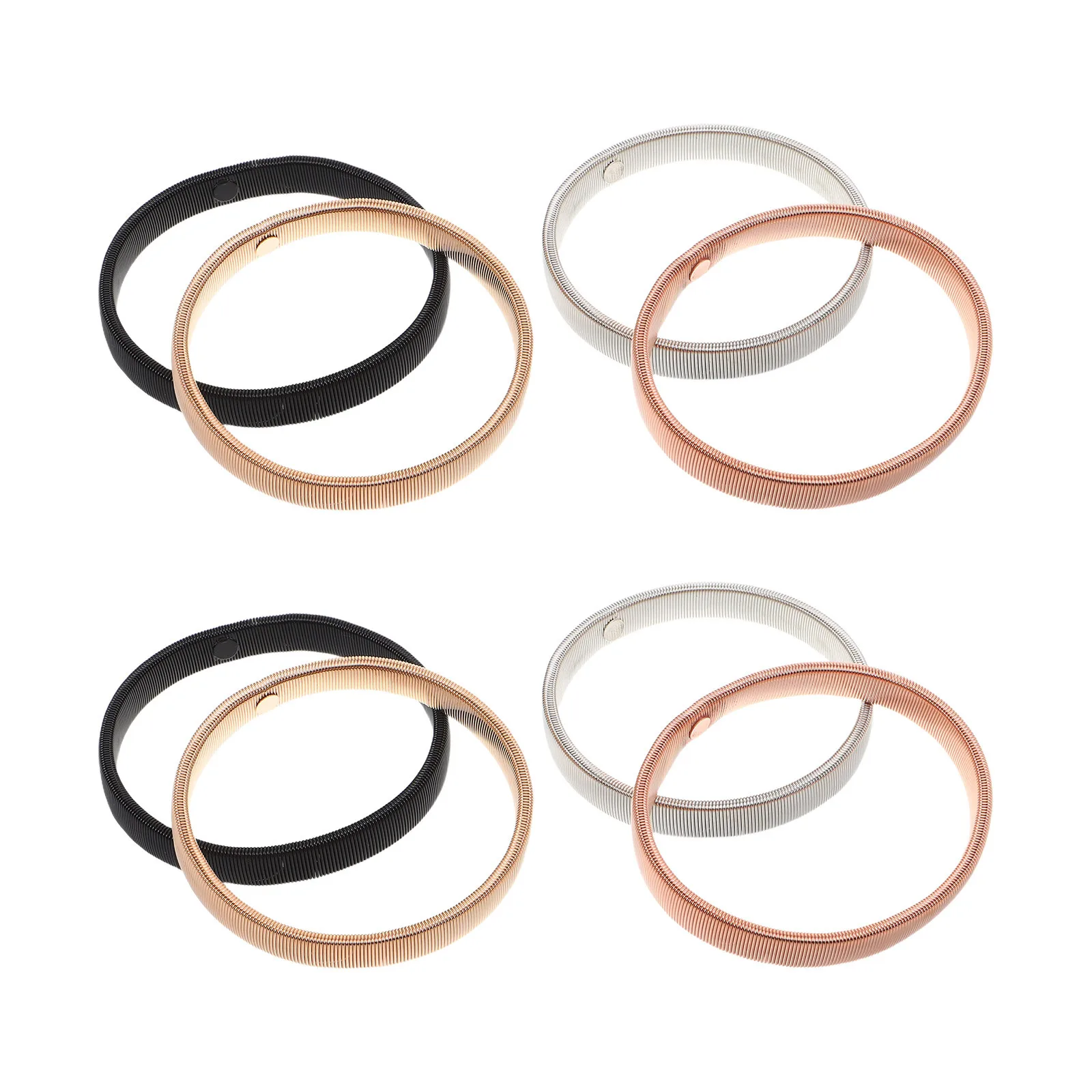 8 قطعة الأربطة الرجالية الأكمام قابل للتعديل أربطة الذراع المرنة عدم الانزلاق قميص الكفة أصحاب للأعمال مأدبة حفلة بسط كم