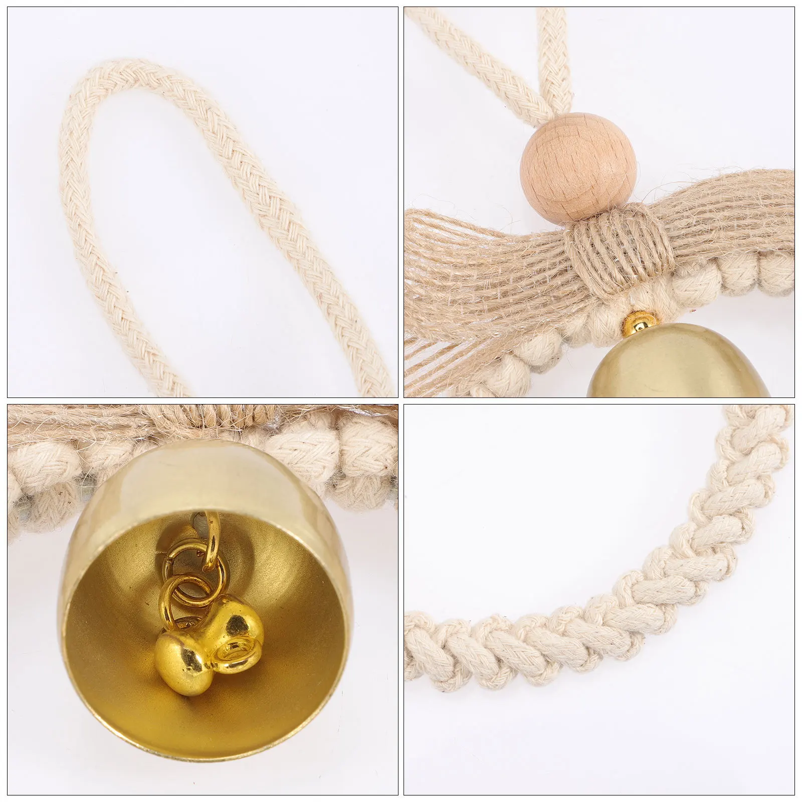

Woven Wall Decor Bell Pendant Handmade Rustic Woven Ornament Kids Room Wall Hanging Decorative Craft Fairy Decor