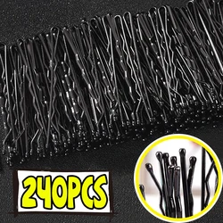 60/240pcs Black Hairpins for Women Hair Clip Lady Bobby Pins Invisible Wave Curly Bride Disposable Hairgrip Barrette Hair Clips