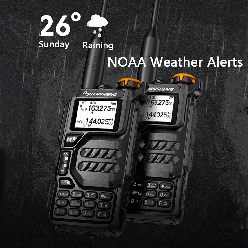 Quansheng UV K5 Walkie Talkie Two Way Radio 50-600 MHz FM Radio NOAA Scrambler /DTMF Amateur Wireless Frequency Copy UVK5 1-2PCS