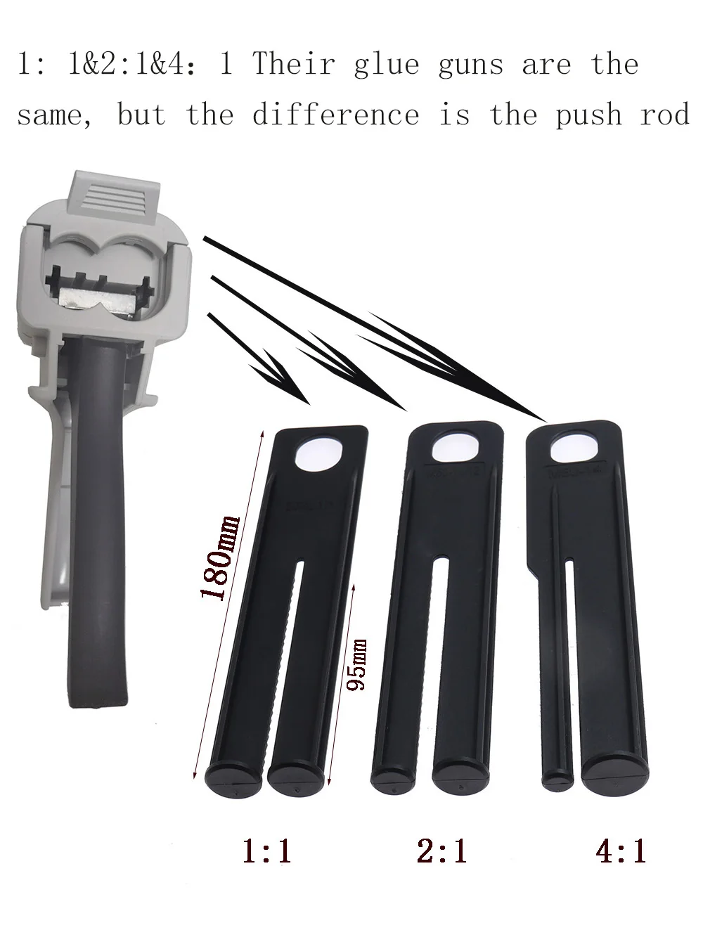 Pegamento sellador AB de dos componentes, pistola de calafateo Manual mezclada, pistola aplicadora adhensiva, 50ml, 1:1, 2:1