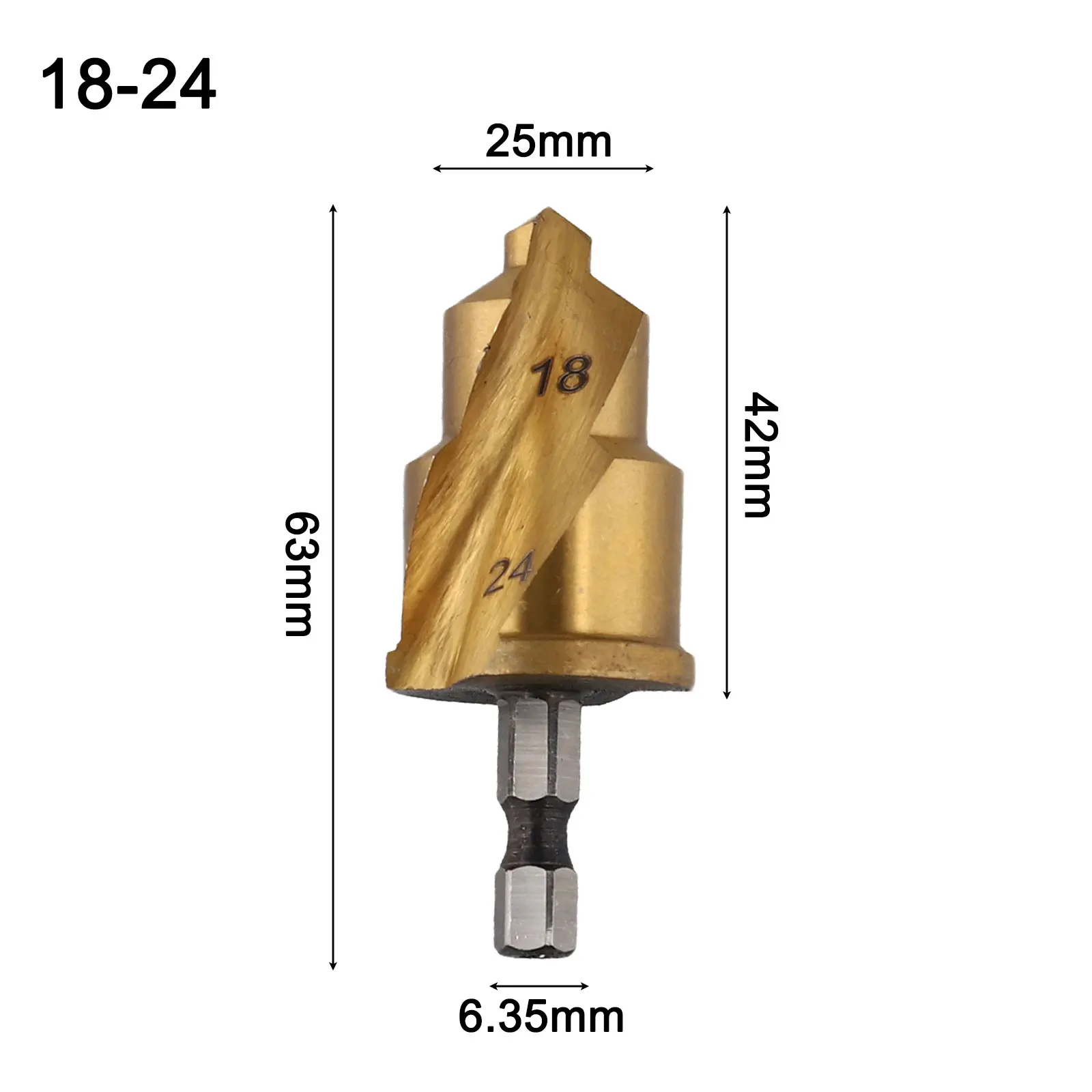 Wiertło z chwytem sześciokątnym 1/4 cala, wiertło HSS z chwytem sześciokątnym, narzędzie do wiercenia, chwyt sześciokątny 6,35 mm, wysoka jakość wykonania do projektów hydraulicznych.