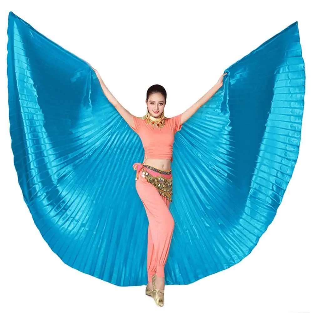 Belly Dance Wings With Sticks Isis Wings Belly Dance Accessories Oriental Egyptian Costume Carnival Festival Women Gold Wings