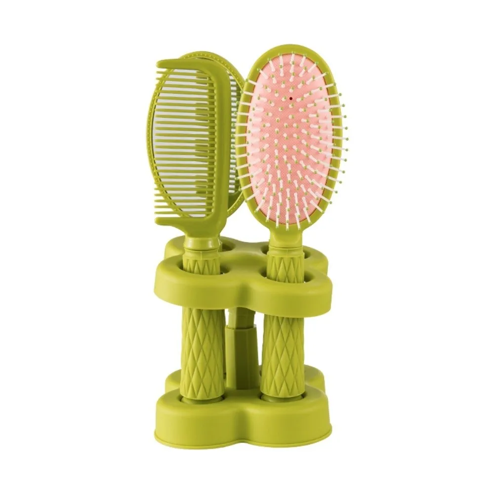 

Набор из 4 расчесок для укладки волос: Нескользящие расчески-щетки с воздушной подушкой для салонов красоты, с зеркалом для макияжа, антистатические массажные расчески