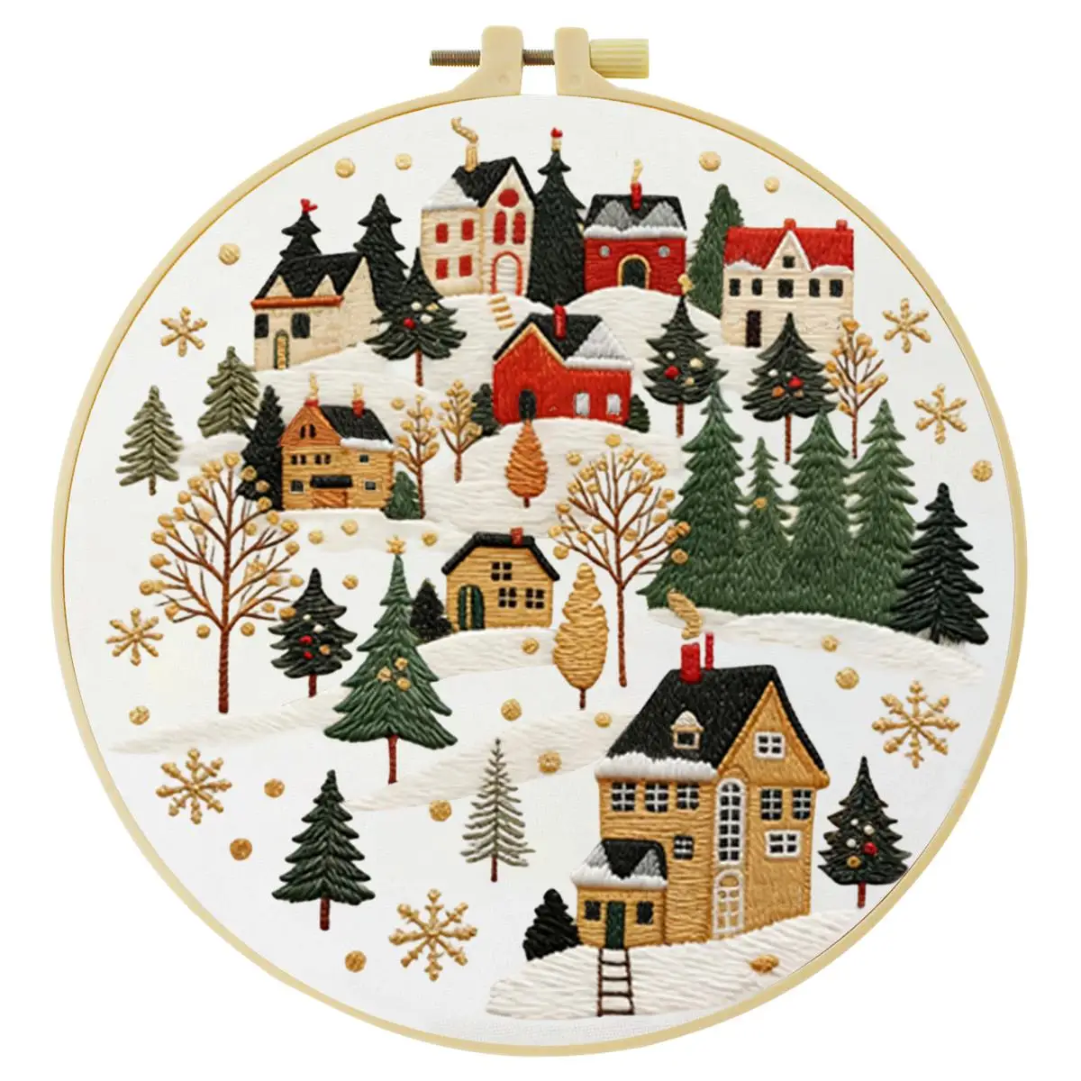 1 Stück 20X20CM/15X15CM 7,87/6,3 Zoll Berg-Stickerei-Starter-Kit DIY-Kit DIY-Stickerei-Set für Anfänger – Detail 4