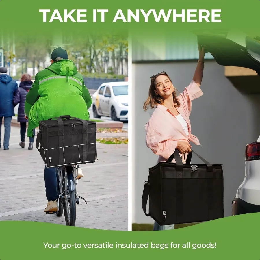 보온 음식 배달 가방 (칸막이 포함) 23x15x14 Uber Eats 음식 보온 가방 피자 배달 가방 음식 보온용 가방