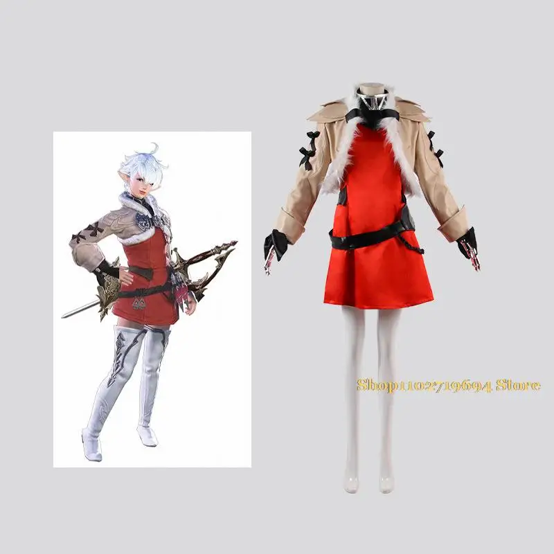 Game Final Fantasy XIV:A Realm Reborn FF14 Alisaie Leveilleur Cosplay Costume Wig Anime Elezen Hallowen Adult Man Woman Suit