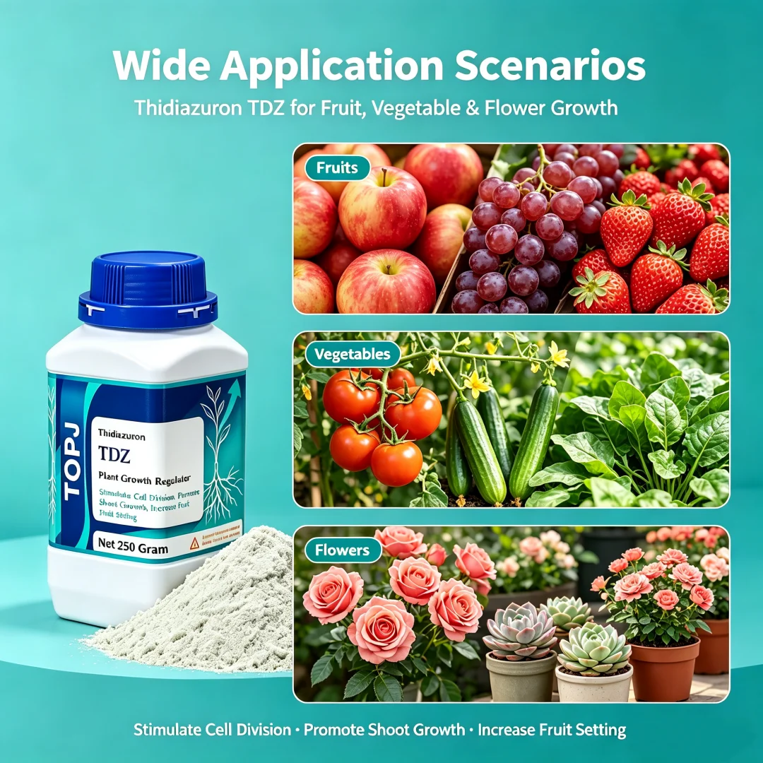 Topj Thidiazuron TDZ Ornamental Flower Fertilizer Plant Growth Supplement Promote Flower Bud Formation For Garden Flowers