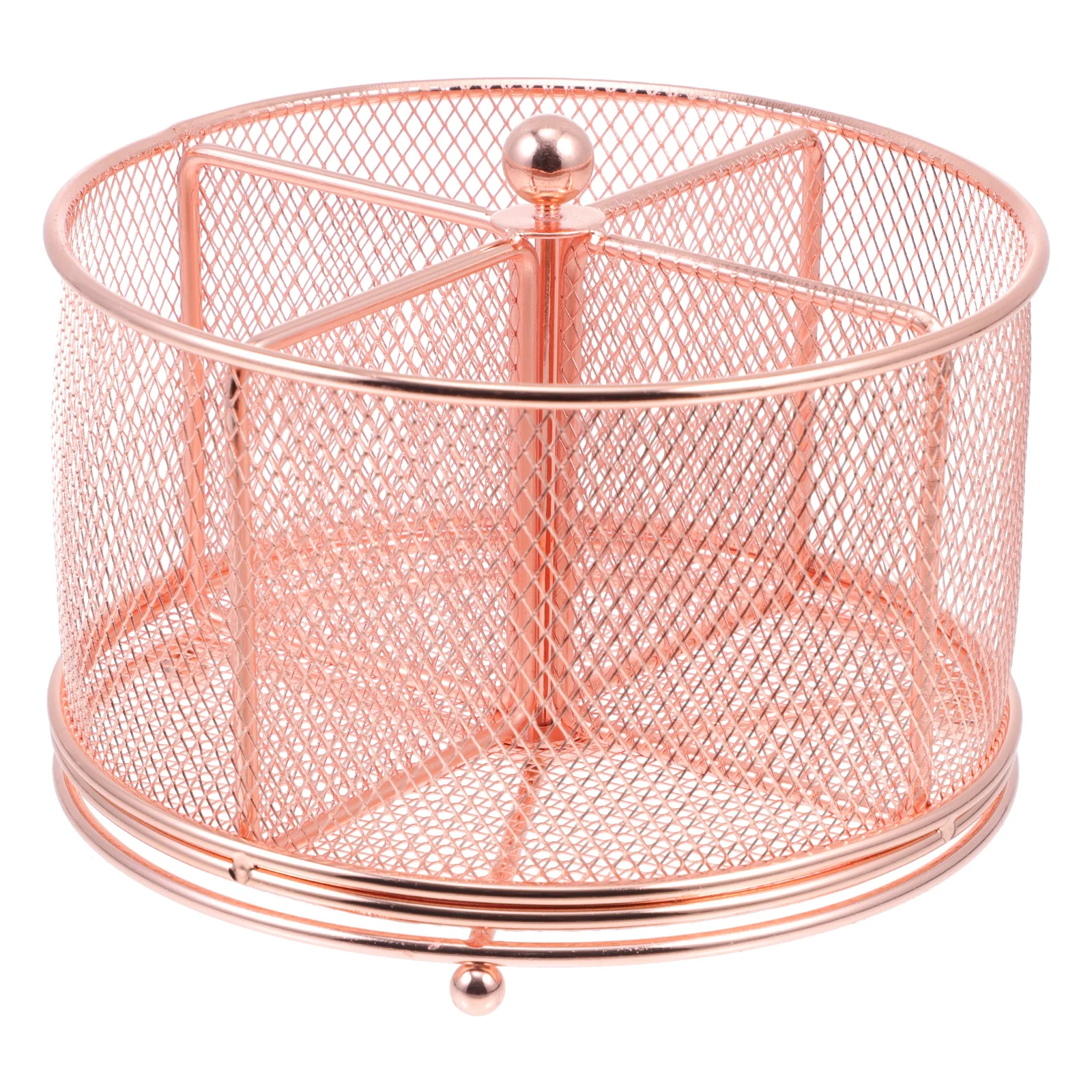 Metal Rotating Pen Holder Compact Iron Desktop Organizer Multi-Function Stationery Storage Box Office Supplies Sundries