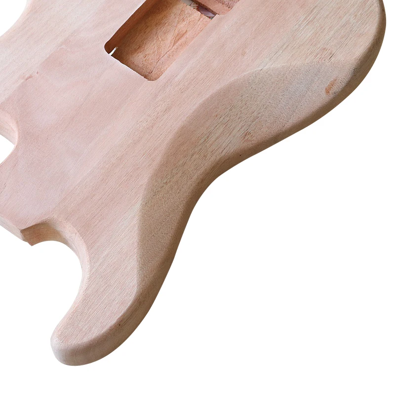 Left Hand Electric Guitar Body Okoume Wood Factory Made Matte Natural Color Unfinished Guitar Barrel Parts 5.7cm Pocket Width