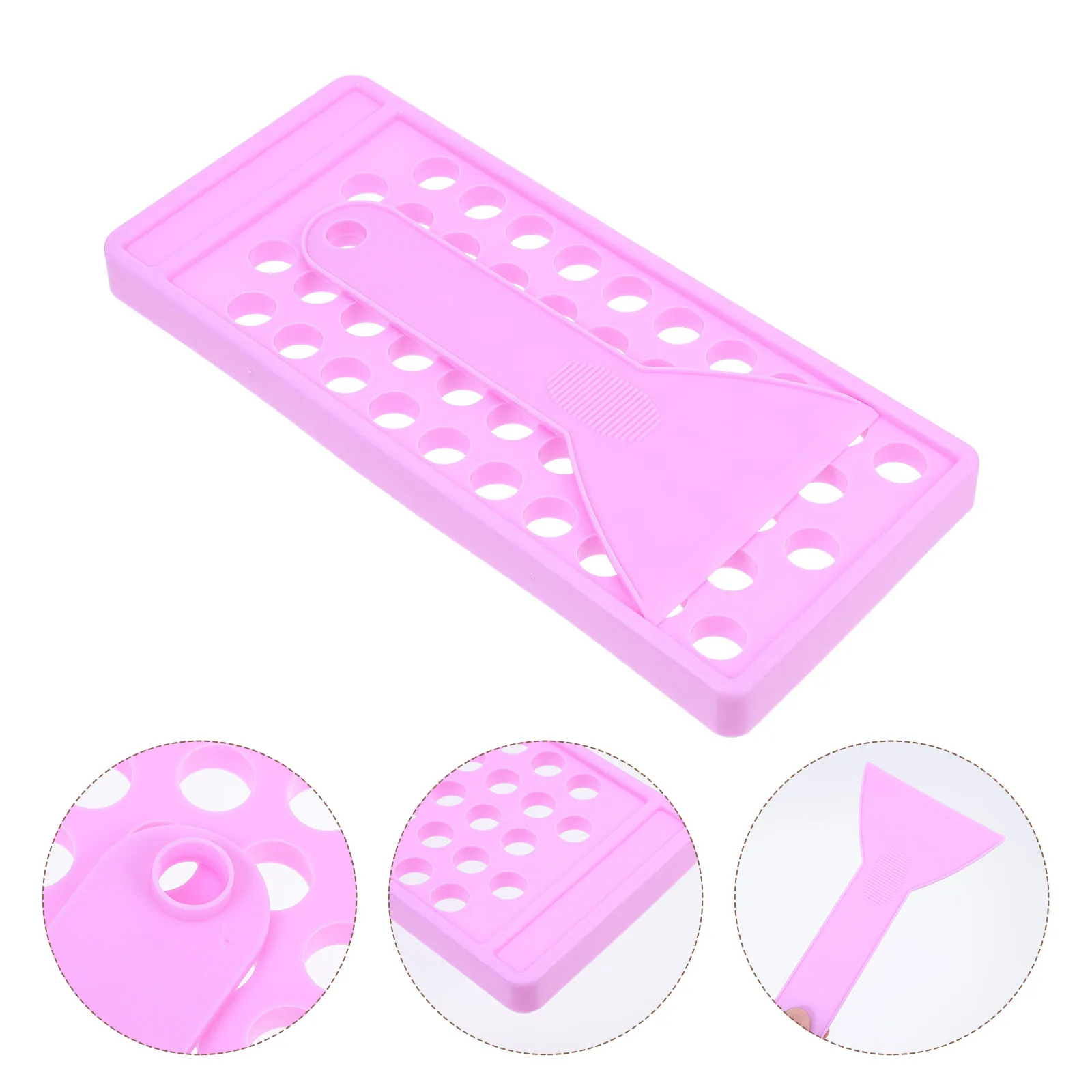 1 set Crafting Kit 50 Holes Filling Tray With Spatula Diy Balm Containers Lipstick Filling Trays Handmade Lip Balm Set Lip