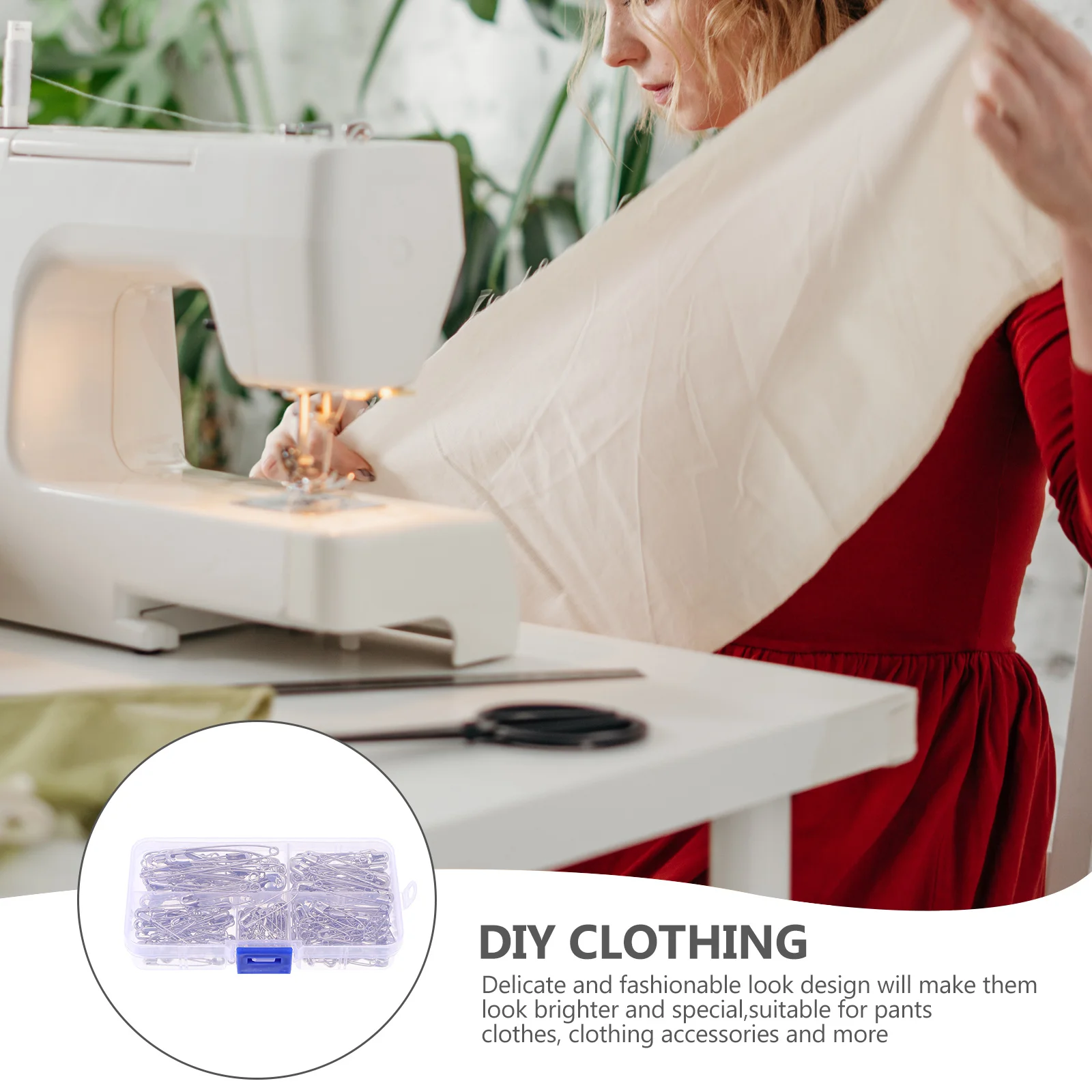 

220Pcs Rust-Proof Safety Pins Multipurpose Alloy Clothes Buckles DIY Clothing Accessories Alloy Safety Pins Creative Breast-Pins