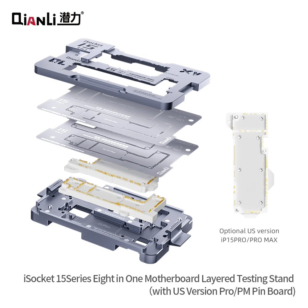 QIANLI iSocket Motherboard Middle Layer Test Stand For iPhone X XSM 11 12 13 14 15 Pro Max Logic Board Function Diagnostic Tools