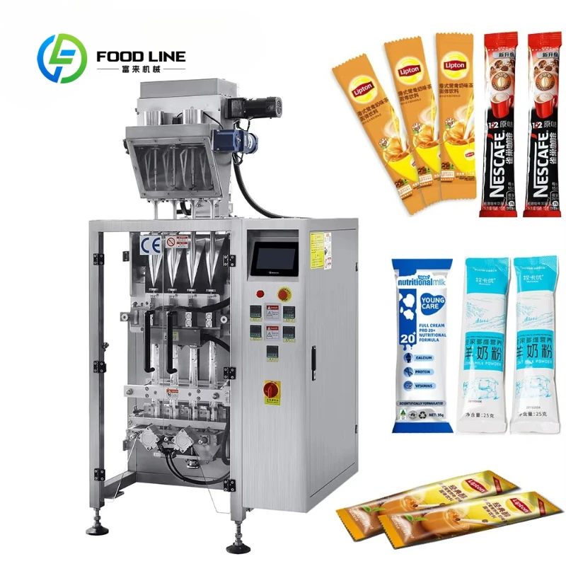 Customized Granule Packing Filling Machine Automatic 6 Lane 4 Lane Sachet Multilane Packing Machine for Coffee Powder and Fluid