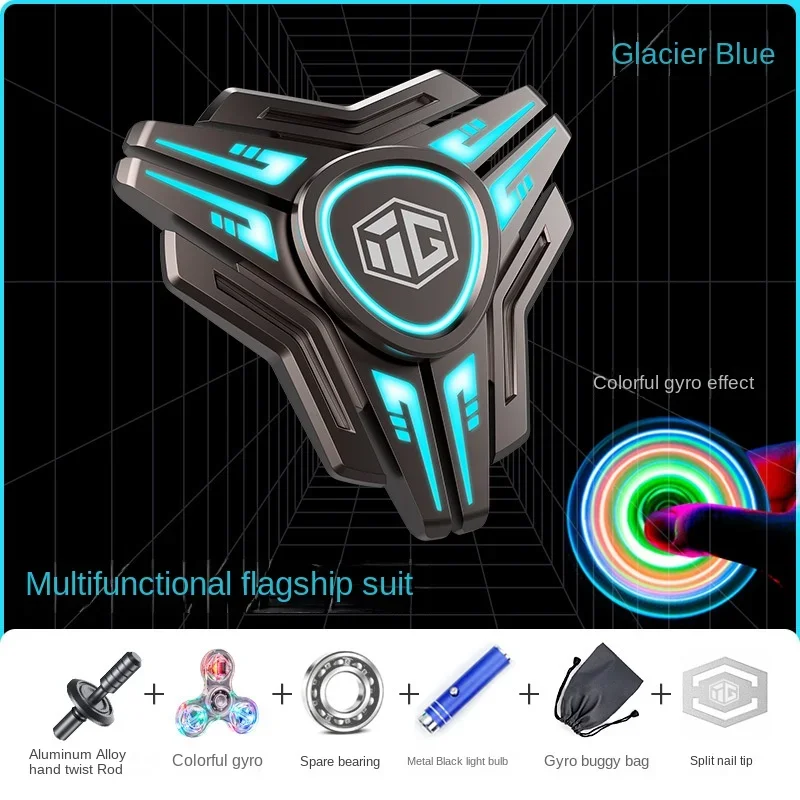 PALADIN Fidget Spinner Metal Cool Luminous Fingertip Gyro Set EDC Stress Relief  Toys Hand Spinner Gift for Adults Children