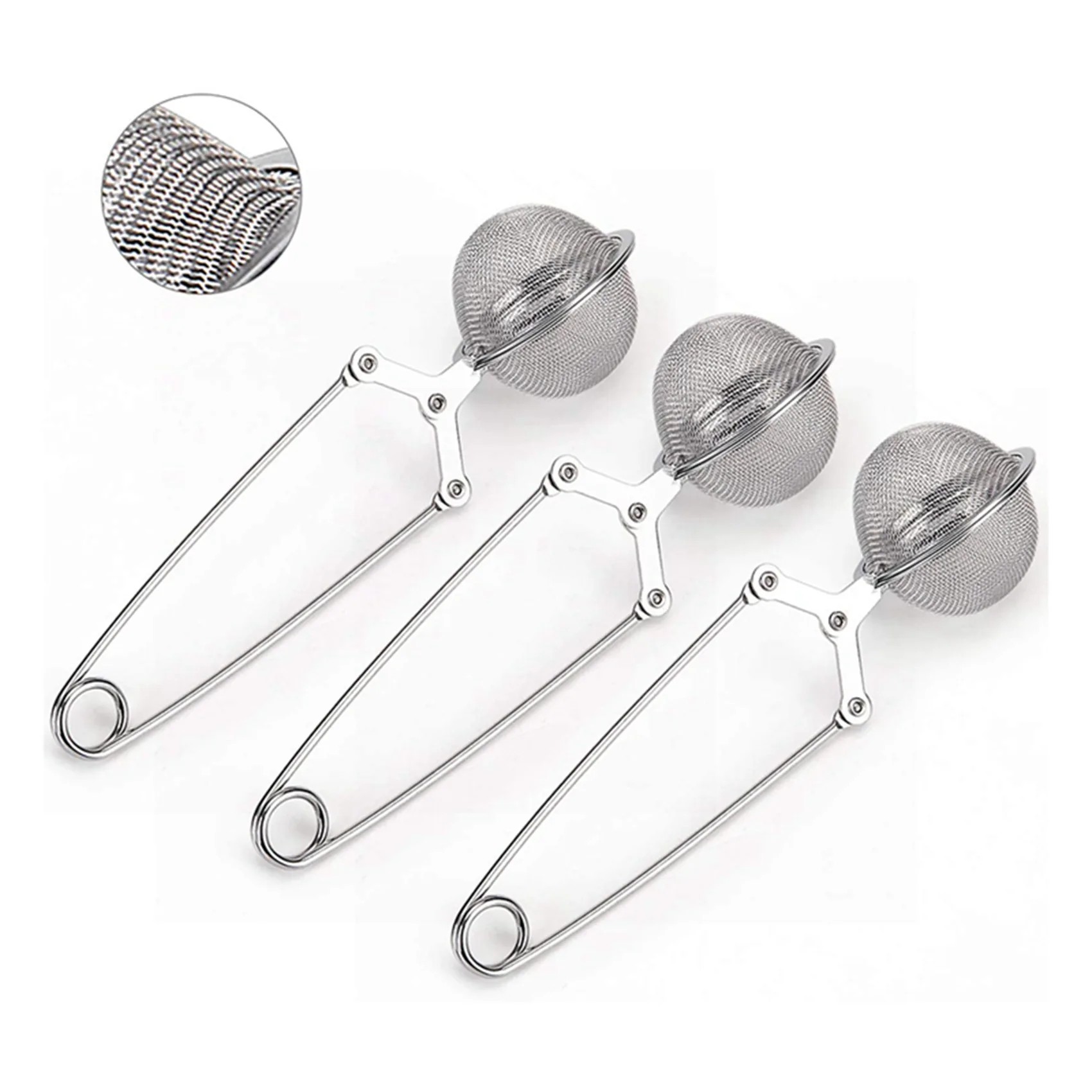 

-A12R Tea Strainer,3 Pack Premium Tea Strainer And Handle With High-Pressure Shower Head Rain Showerhead Bathroom Showerhead