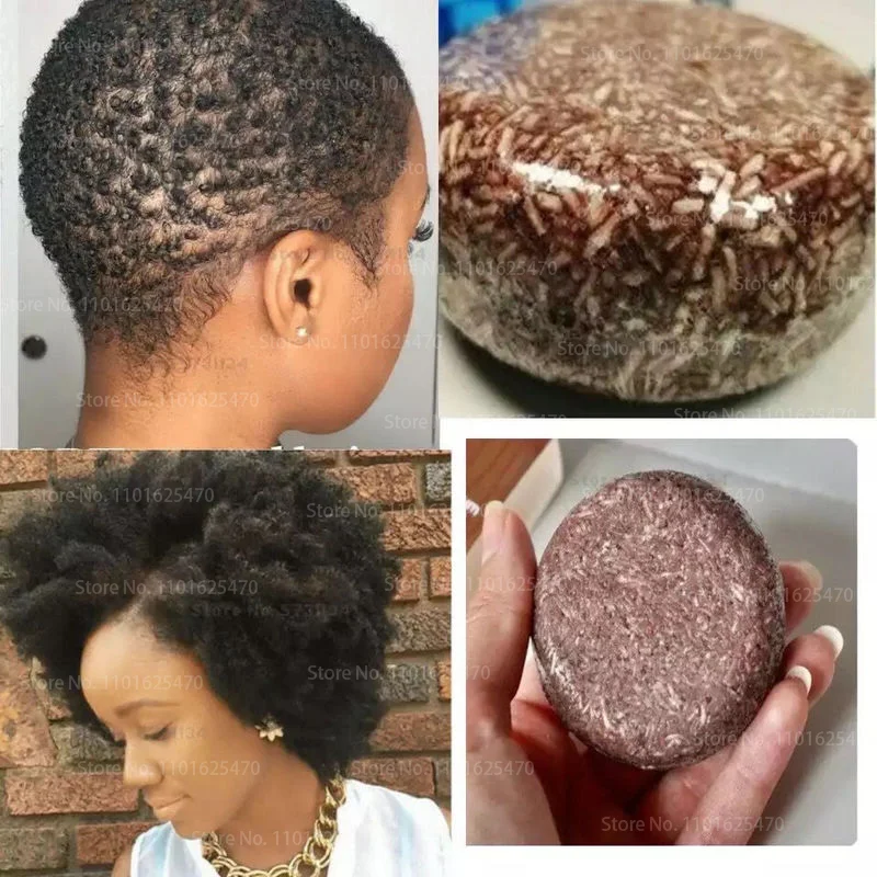 

60g Combining Africa Chad Chebe Powder Local Ingredients with Modern Craftsmanship 2 Month Super Fast Hair Growth Shampoo Bar