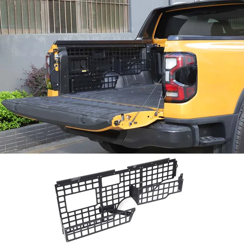 

2piece set Aluminum alloy black For Ford Ranger 2023+ car trunk bag rack storage rack organizer rack modification accessories