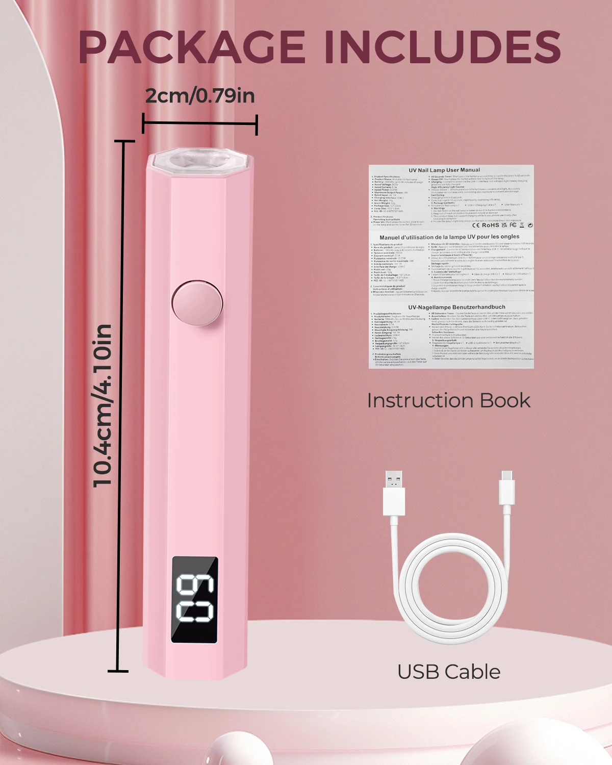 مصباح صغير للأشعة فوق البنفسجية علاج الأظافر مصباح LED للأظافر لجل البولندية مانيكير USB قابلة للشحن مجفف الأظافر للعلاج السريع