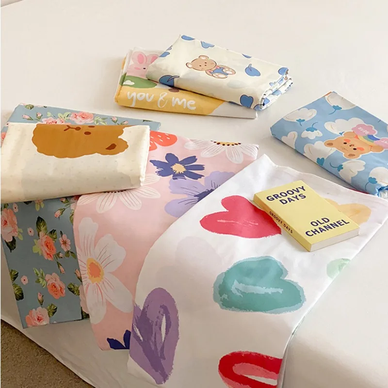 

Baby Bed Sheet All Cotton Thin Soft Skin Breathable Moisture Absorbent Printed Children's Bed Sheet Cartoon Bedroom Bedding