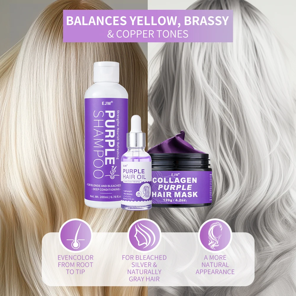 Набор шампунь и кондиционер EJ – обзор и цена Purple Toning Shampoo