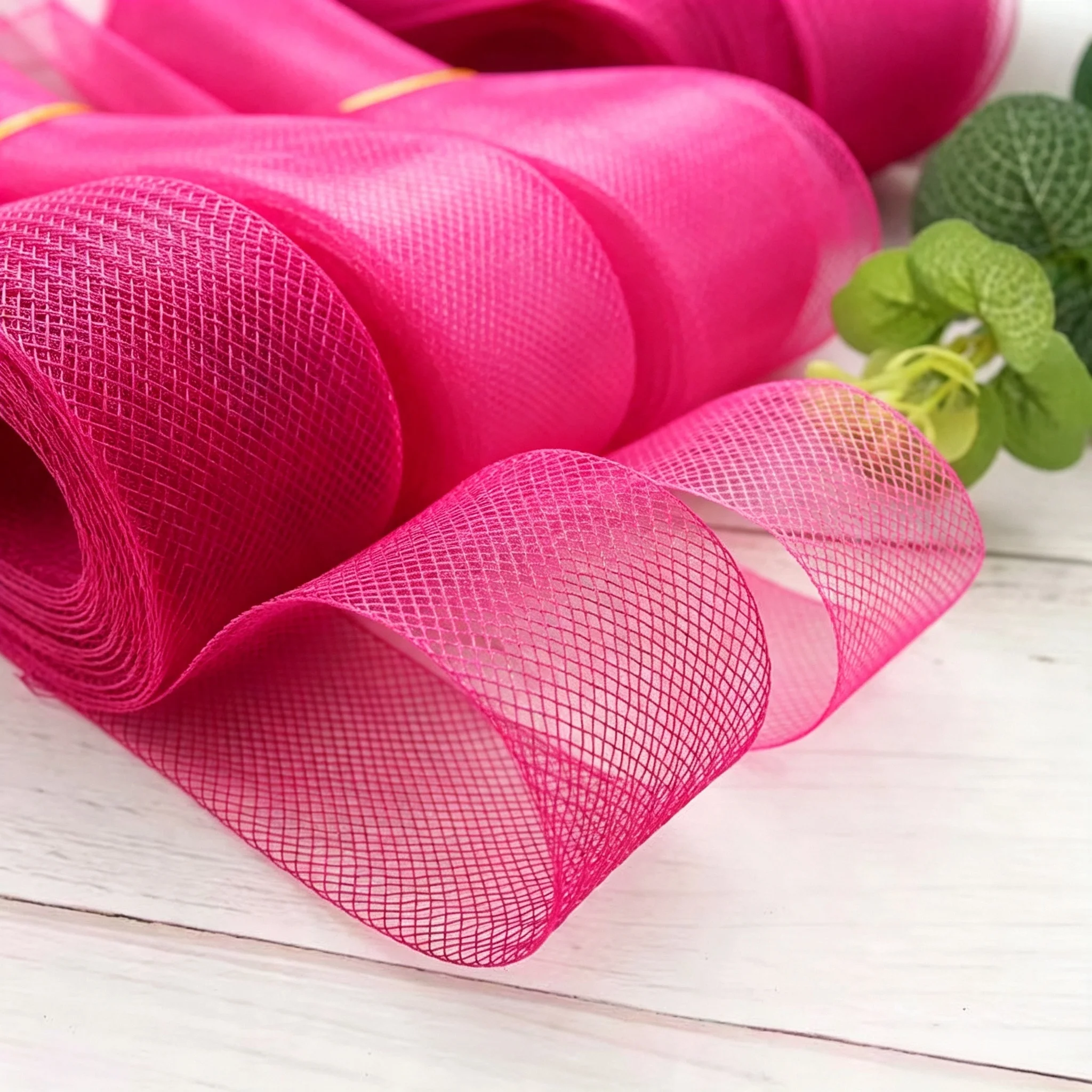 Soft Polyester Mesh Tape Smooth Flat Braid Crinoline Moldable Horsehair Support Strip For Hat Brim Shaping DIY Crafts Sewing Acc