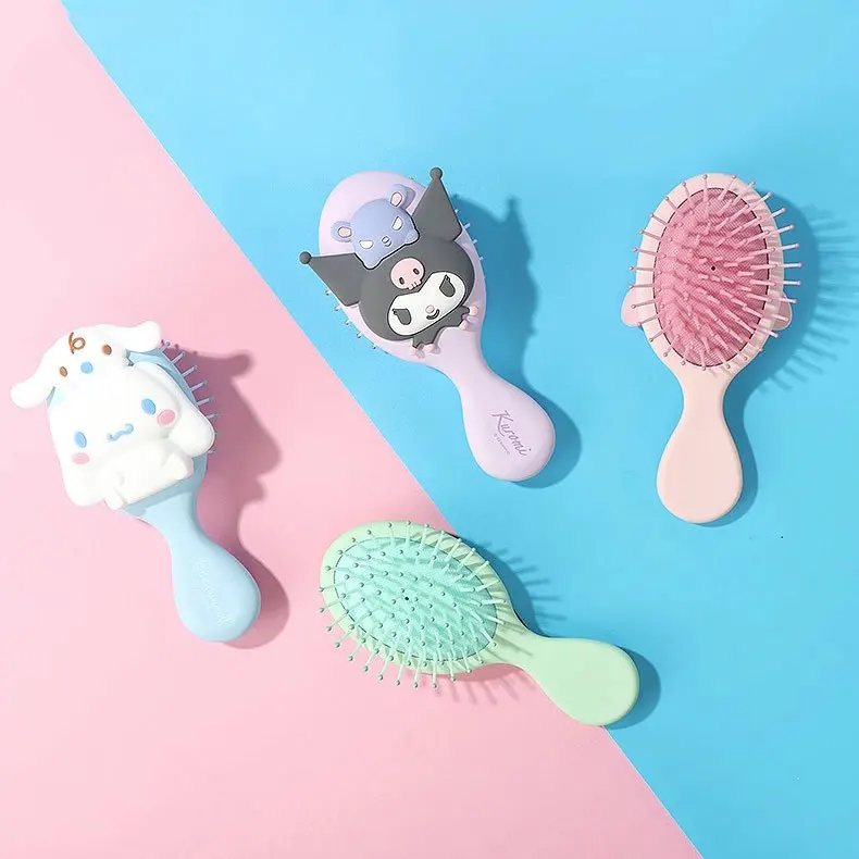 

Miniso Sanrio Cinnamoroll Kuromi Stereoscopic Massage Air Bag Comb Woman Cute Massage Scalp Antistatic Hair Straightener Comb