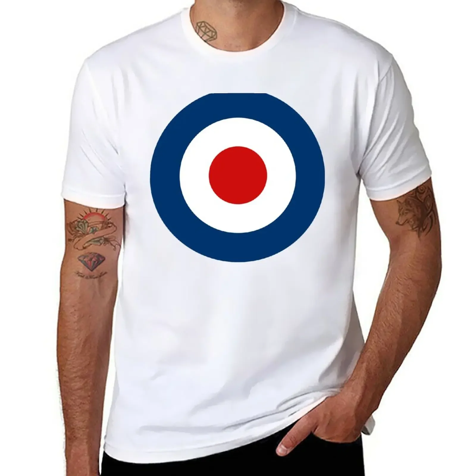 

New Classic Scooterist MOD Target - High Quality - RAF Roundel T-Shirt Short sleeve tee anime custom t shirt t shirt men