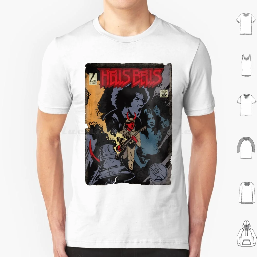 Hells Bells Comics T Shirt Cotton Men Women DIY Print Hells Bells Comics Angus Young Hellboy