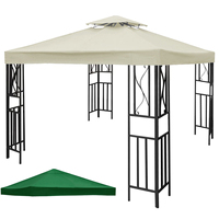 3x3M Garden Gazebo Top Cover Canopy Replacement Top Canopy Cover 1/2 Tier Outdoor Patio Garden Tent Roof Top for Patio Sunshade