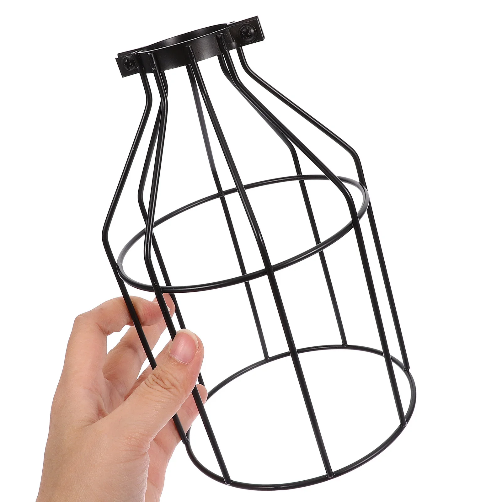 

Black Iron Lamp Shade Birdcage Design Simple Elegant Protective Replacement for Bare Bulb Chandelier Wall Sconce Decorative Lamp