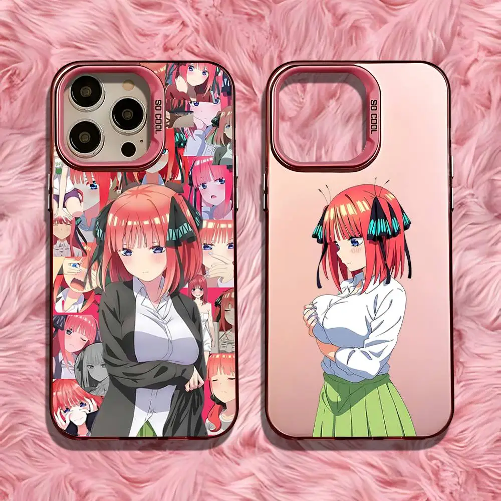 

Anime Nino Nakano Cute Phone Case For iPhone 16,15,14,13,12,11,Pro,Max,Plus,Mini,SE Anti Fall Pink Matte Hard Bumper