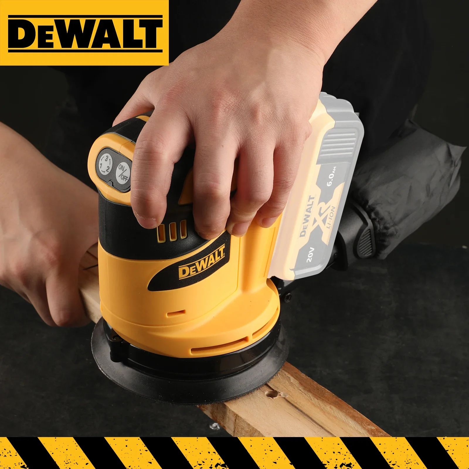 Dewalt DCW207 20V Battery Brushless Motor Cordless Track Sanding Machine Woodworking Metal Waxing Polishing Grinder