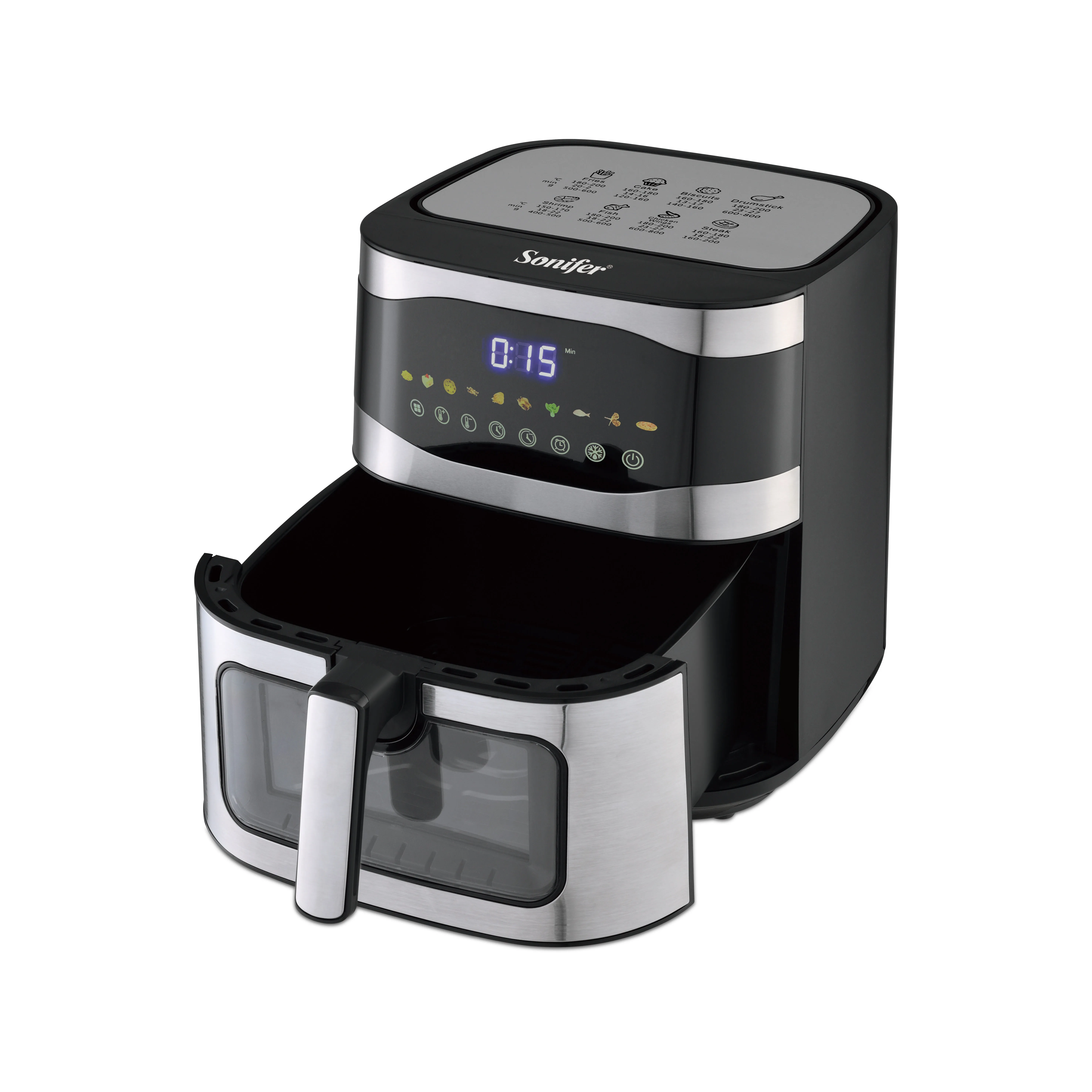 Sonifer SF-1041 New Kitchen High Quality 1800W 9L Air Fryer With Visual Window Digital Led Display Electric Air Fryer